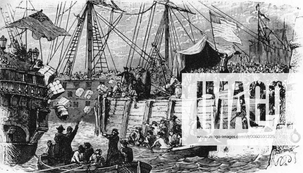 Boston Tea Party 16 December 1773 UnitedArchives00932892