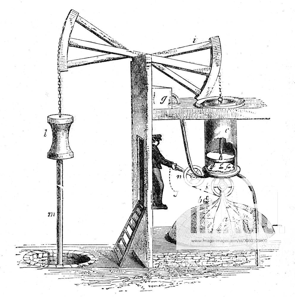 Newcomen s Steam Engine (formerly called the fire engine) - An external combustion heat engine that makes use of the heat energy that exists in steam, converting it to mechanical work - represents probably the second Newcomen engine erected around 1714 at Griff colliery, Warwickshire. Thomas Newcomen (born 28 February 1663; died 5 August 1729) was an ironmonger by trade and a Baptist lay preacher by calling. He was born in Dartmouth, Devon, England, near a part of the country noted for its tin mines. Flooding was a major problem, limiting the depth at which the mineral could be mined. Newcomen perfected a practical steam engine for pumping water, the Newcomen steam engine. Consequently, he is often referred to as a father of the Industrial Revolution. Â UnitedArchives00934783