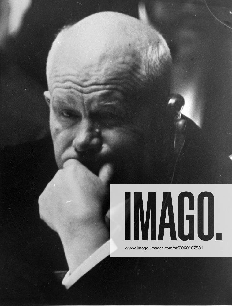 Mr. K reflects - New York - 21 September 1960 Soviet Prime Minister Nikita Khrushchev listens to the opening address at the UN General Assembly in New York Credit: TopFoto.co.uk, Chruschtschow, Kruschtschow UnitedArchives00937555