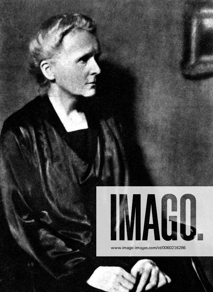IMAGO ICONS: Marie Curie Madame Marie Curie a portrait taken in 1929 of the scientist whose work in the discovery of radium showed a saint like single mindedness and patience UnitedArchives01015274