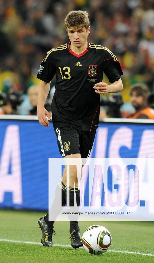 Johannesburg, South Africa - Thomas Mueller of Germany in action during the 2010 FIFA World Cup soccer match between Ghana and Germany at Soccer City Stadium on June 23, 2010 in Johannesburg, South Africa. - ZUMAgh1