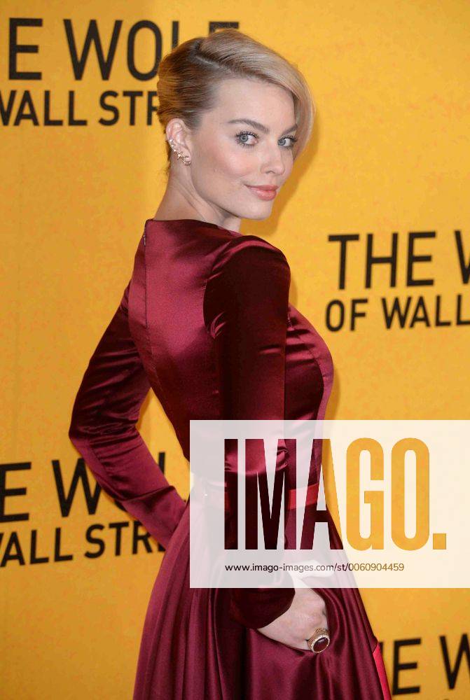 Australian actress Margot Robbie attends the UK premiere of The Wolf Of Wall Street at The Odeon Leicester Square in London on January 9 2014. LON20140109202