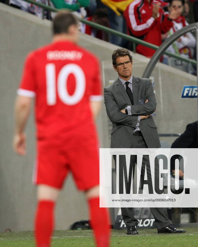 England s Fabio Capello watches Wayne Rooney - FIFA World Cup 2010 Round of 16 Germany v England (red) - 27th June, 2010 - .
