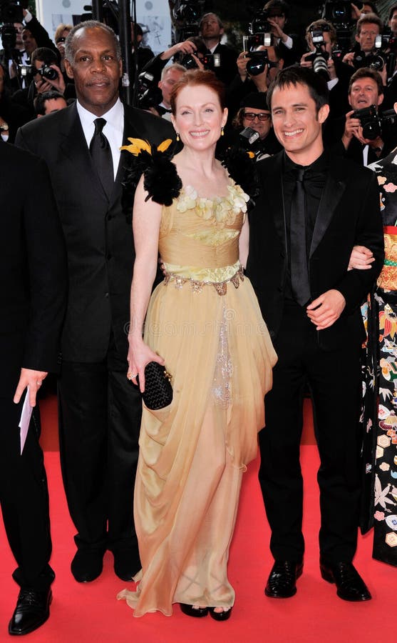 Danny Glover, Gael Garcia Bernal, Julianne Moore, Danny Glover (left), Julianne Moore & Gael Garcia Bernal at the opening gala screening of Blindness at the 61st Annual International Film Festival de Cannes. May 14, 2008 Cannes, France. Picture: Paul Smith Featureflash