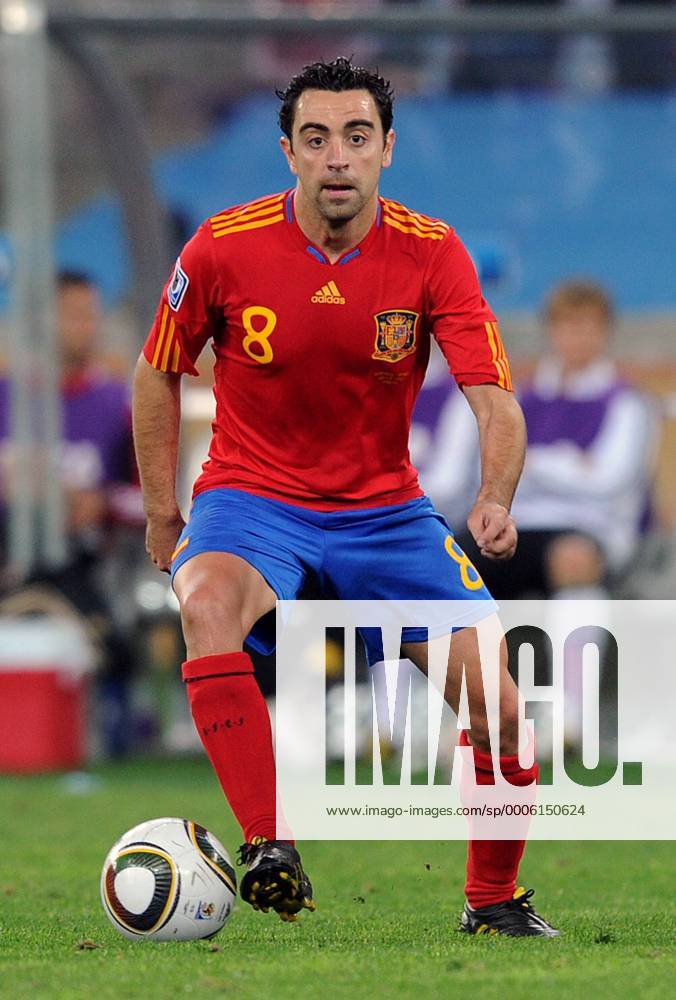 Durban - Xavi Hernandez of Spain in action during the 2010 FIFA World Cup SemiFinal soccer match between Germany (white) and Spain (red) on July 7, 2010 in Durban. - ZUMAgh1