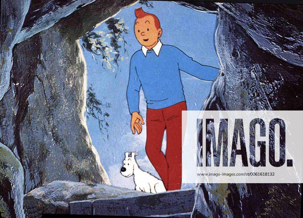 Detektiv Tim und sein Hund Struppi sind hinter einer Gangsterbande her, die sich fuer eine geheimnisvolle Vervielfaeltigungsmaschine interessiert. 1972 UnitedArchives01367456