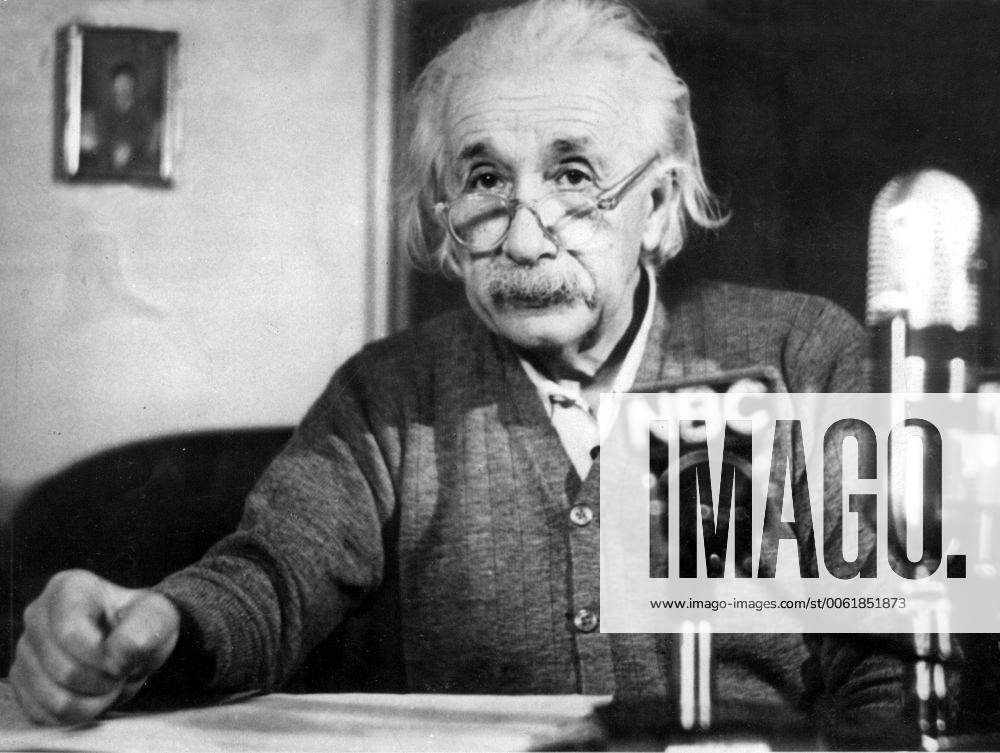 Nov. 15, 1951 - Princeton, NJ, U.S. - Theoretical physicist ALBERT EINSTEIN during the NBC interview on hydrogen bomb in Princeton University. Einstein who s widely regarded as the most important scientist of the 20th century and one of the greatest physicists of all time, produced much of his remarkable work during his stay at the Patent Office and in his spare time. While best known for the Theory of Relativity, he was awarded the 1921 Nobel Prize for Physics. Princeton United States of America - ZUMAk09