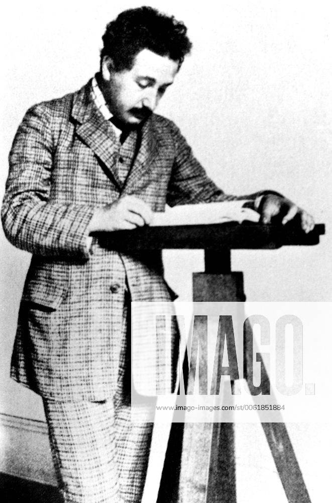 Jan. 1, 1904 - Bern, Switzerland - A Jewish, German-born theoretical physicist ALBERT EINSTEIN in the Patent Office. Einstein who s widely regarded as the most important scientist of the 20th century and one of the greatest physicists of all time, produced much of his remarkable work during his stay at the Patent Office and in his spare time. While best known for the Theory of Relativity, he was awarded the 1921 Nobel Prize for Physics. Bern Switzerland - ZUMAk09
