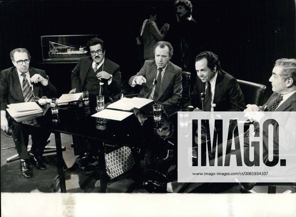 Dec. 12, 1979 - Left to right: OPEC Adjoint Secretary General Fadhel Chalabi, Kuwait s Oil Minister Sheikh Ali Khalifa el Sabah, Joseph Pasteur, Libya s OPEC Secretary General Dr. Ali Ahmed Attiga, and Petroleum Director from Venezuela to London Mr. Francisco R. Parra. - ZUMAk09