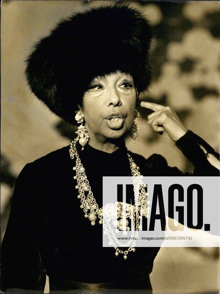 IMAGO ICONS: Josephine Baker Nov. 28, 1972 - Josephine Baker is Dressed in a Russian Costume for a TV Show - ZUMAk09