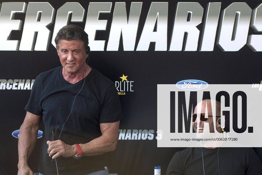 Sylvester Stallone und Jason Statham beim Pressetermin zu Los Mercenarios 3 The Expendables 3 auf dem Starlite Festival. Marbella, 05.08.2014 Fotografosx xFuturexImage