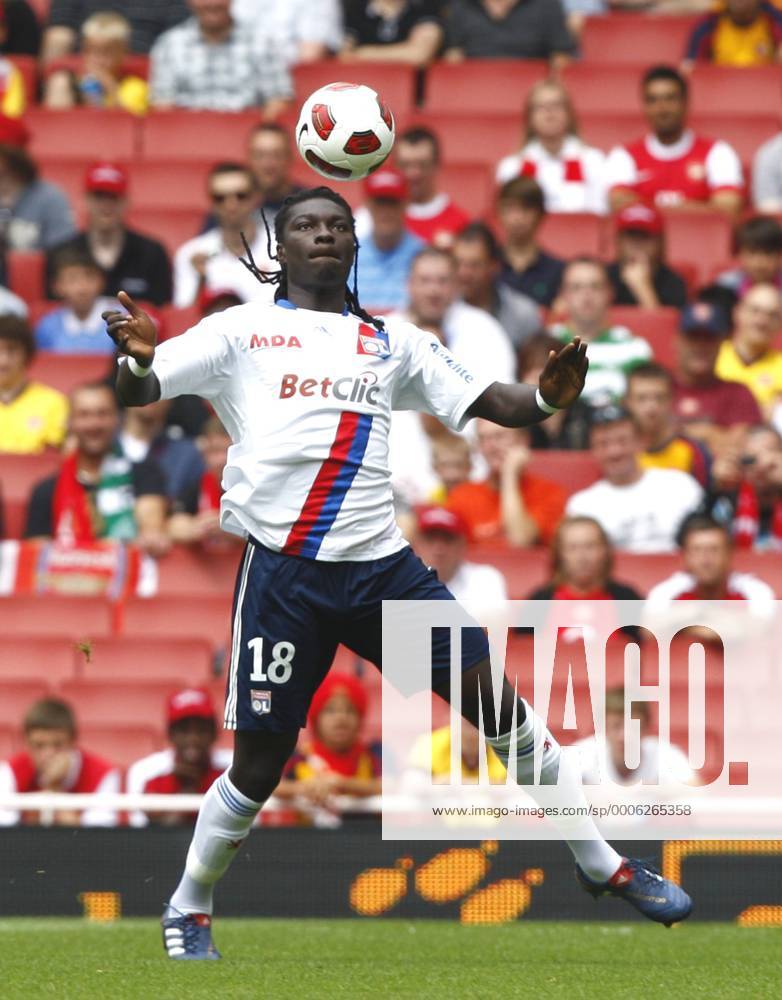 Football - Emirates Cup - AC Milan v Olympique Lyonnais Bafetimbi Gomis of Lyon at Emirates Stadium