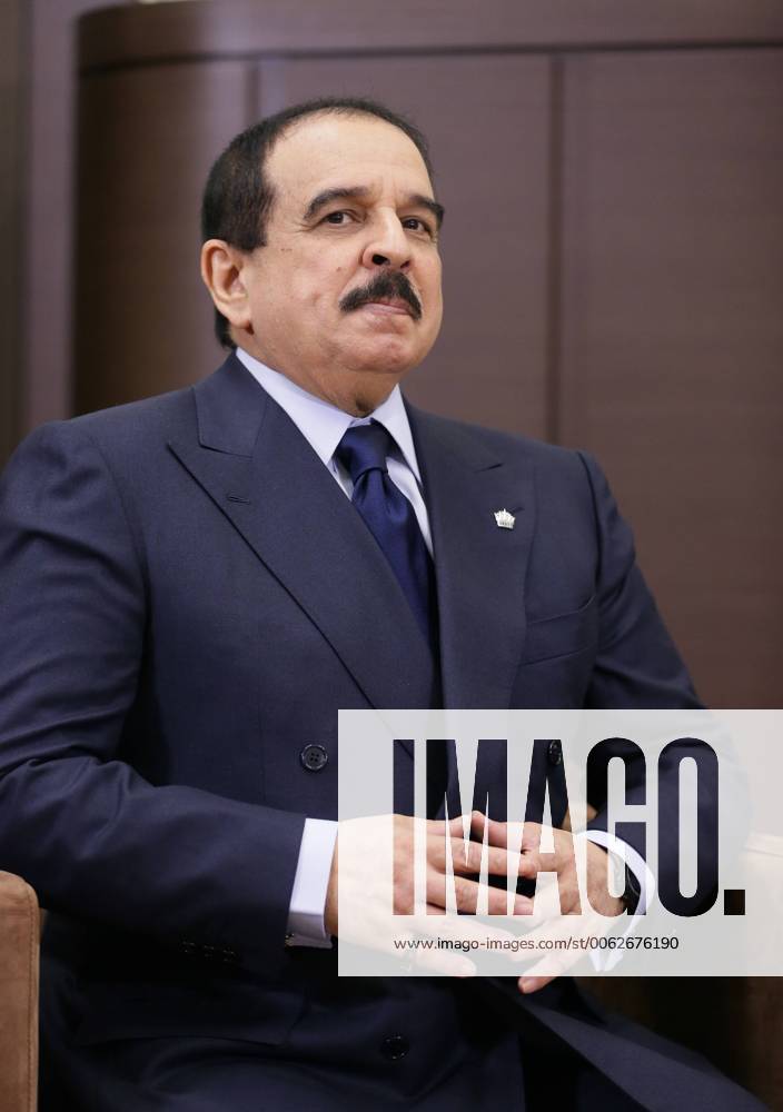 SOCHI, RUSSIA. OCTOBER 12, 2014. King of Bahrain Hamad bin Isa Al Khalifa looks on at a meeting with Russia s president Vladimir Putin (not pictured), at Bocharov Ruchei residence. Mikhail Metzel TASS premiumd RE151A49