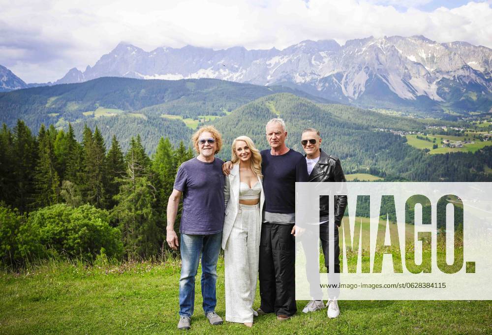 Reiteralm, AUT, On the road in Styria, Skiopening PK, Schladming 2024, in the picture PK, Bryan Adams, Klaus Leutgeb, Silvia Schneider, Sting, Simply Red, Silvia Schneider,