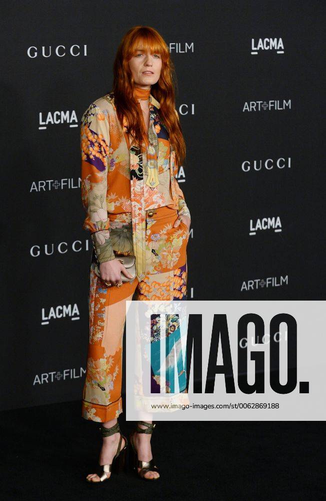 Singer Florence Welch attends the fourth annual LACMA Art + Film gala honoring Barbara Kruger and Quentin Tarantino in Los Angeles on November 1, 2014. LAP20141101811