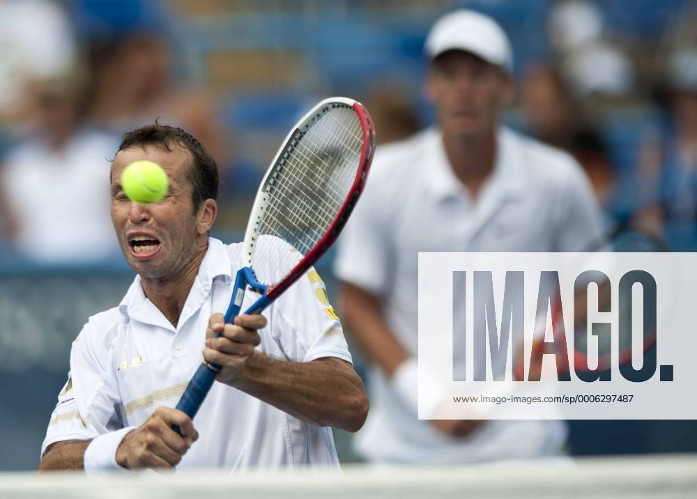 Aug 8, 2010 - Washington, District of Columbia, U.S., - RADEK STEPANEK (CZE) returns a volley during the doubles final of the Legg MasonTennis Classic. - ZUMAmv2