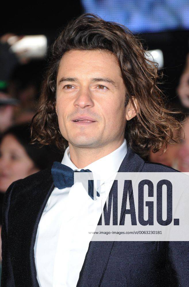 English actor Orlando Bloom attends the World Premiere of The Hobbit: The Battle Of The Five Armies at Odeon Leicester Square in London on December 1, 2014. LON20141201214