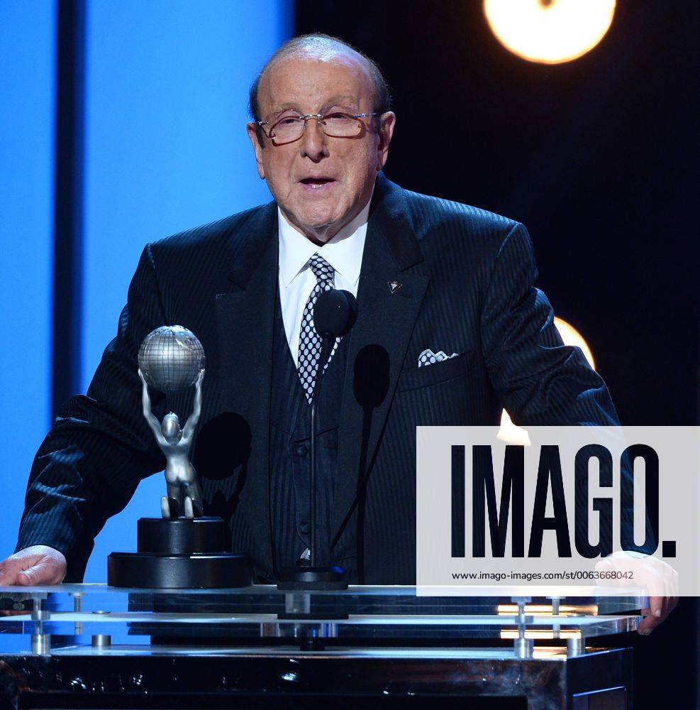 Honoree Clive Davis accepts the Vanguard Award onstage during the 46th NAACP Image Awards at the Pasadena Civic Auditorium in Pasadena, California on February 6, 2015. The NAACP Image Awards celebrates the accomplishments of people of color in the fields of television, music, literature and film and also honors individuals or groups who promote social justice through creative endeavors. LAP20150206828 JIMxRUYMEN