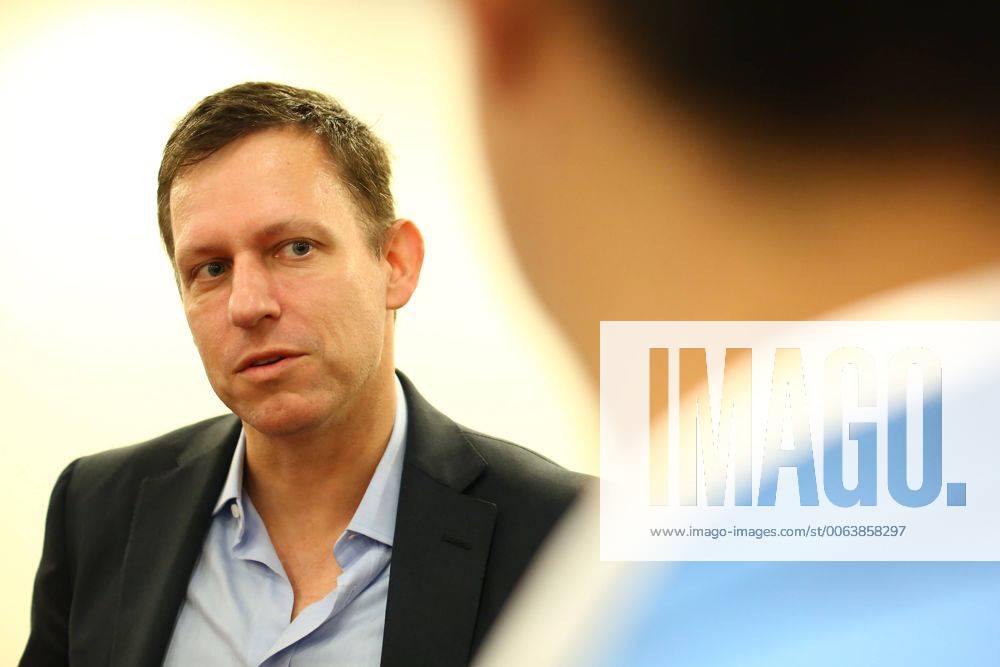 (CHINA OUT) Peter Thiel, co-founder of PayPal Inc., speaks during a forum themed on entrepreneurship and investment at China National Convention Center on February 27, 2015 in Beijing, China. CFP463855132