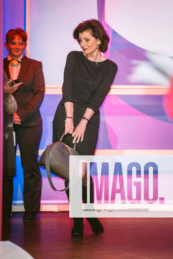 MDR - Riverboat. Schauspielerin Marijam Agischewa anläßlich der MDR - Talkshow Riverboat am 27.02.2015 im Studio 3 der Mediacity Leipzig.