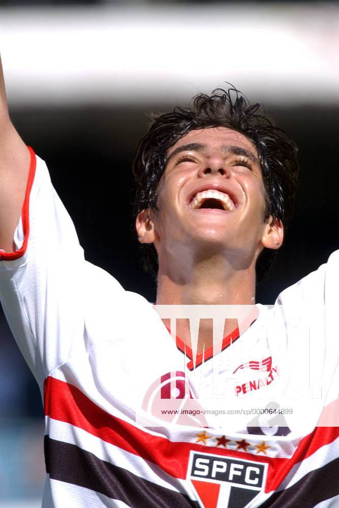 Kaka (Sao Paulo) - Torjubel Fußball Herren Copa JoaoHavelange 2001, 1. Brasilianische Liga, FC, Sao Paulo Futebol Clube Porträt Sao Paulo Glück Freude, Begeisterung,