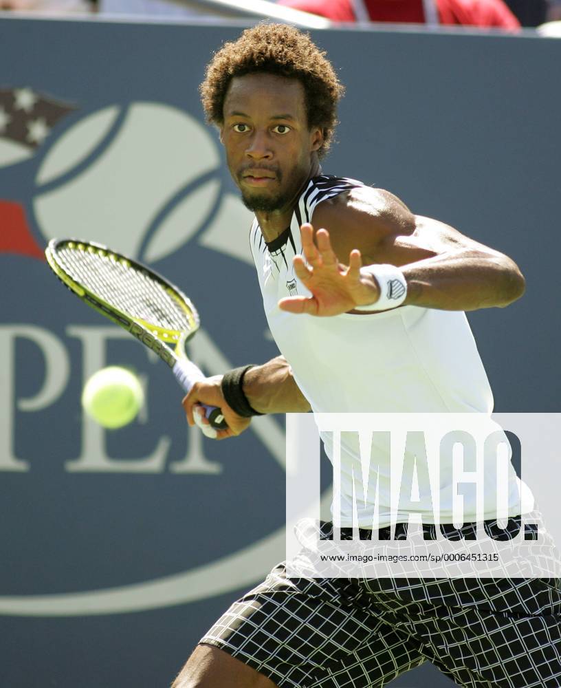 Gael Monfils of France during fourth-round action at the U.S. Open held at the National Tennis Center on September 6, 2010 in New York. NYP20100906311