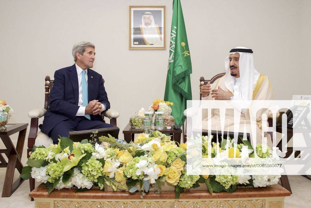 Sept. 3, 2015 - Washington, DC, United States of America - US Secretary of State John Kerry holds a bilateral meeting with King Salman bin Abdulaziz of Saudi Arabia at the Four Seasons Hotel September 3, 2015 in Washington, D.C. Washington United States of America - ZUMAp138