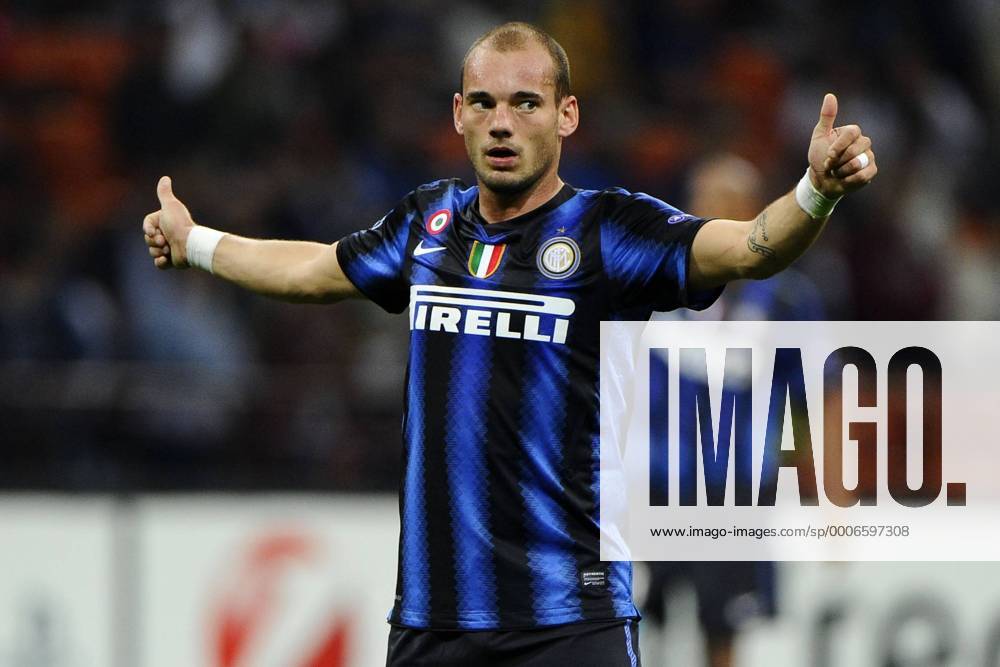 Inter Mailand vs SV Werder Bremen (weiß): Jubel bei Wesley Sneijder o0 Jubel Freude
