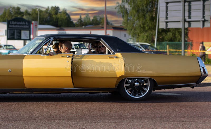 Historic, well-kept, restored car from 1970 - American, Rattvik, Sweden - July 27.2013: Chrysler Imperial LeBaron 1970s - Classic Car Week Rttvik