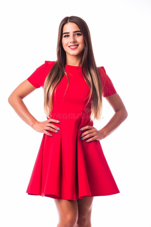 Girl in red dress, Girl in red dress white model released