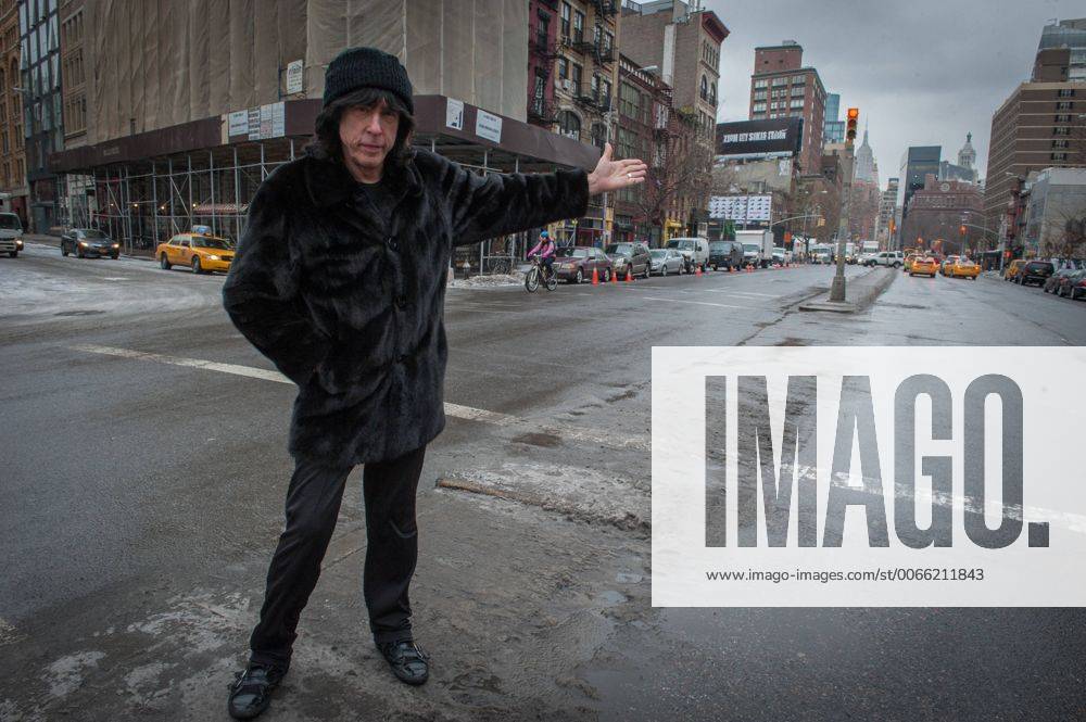 Feb. 9, 2015 - Manhattan, New York, U.S. - MARKY RAMONE, drummer of the band The Ramones and author of the book Punk Rock Blitzkrieg, My Life As A Ramone , photographed on the Bowery, Mon. Feb. 9, 2015. - ZUMAb09