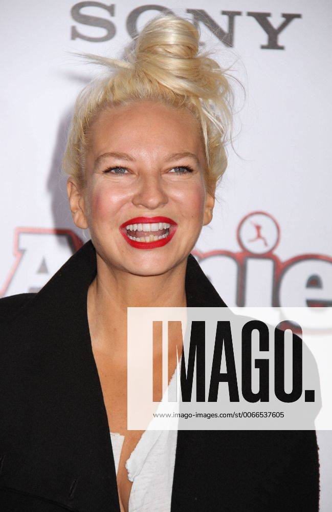 Dec. 7, 2014 - New York, New York, U.S. - Singer SIA attends the world premiere of Annie held at the Ziegfeld Theater. - ZUMAk03