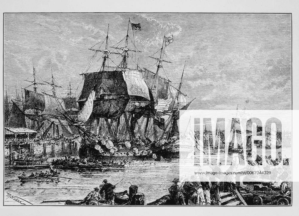 Boston Tea Party, 1773, Illustration - ZUMAg14