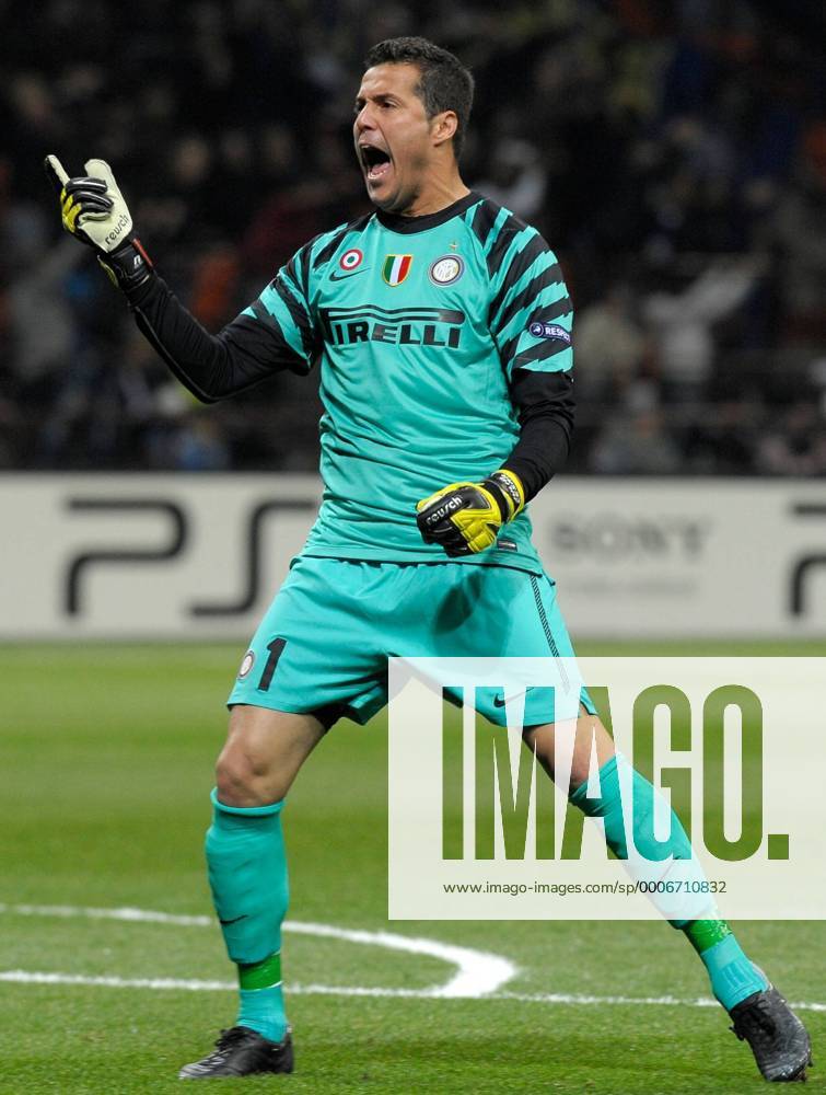 Julio Cesar Inter Mailand . o0 Jubel Freude