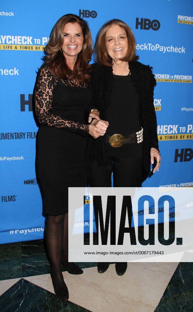 Berühmte Feministinnen, Gloria Steinem Mar. 13, 2014 - New York, New York, U.S. - Executive Producer MARIA SHRIVER and GLORIA STEINEM attend the HBO premiere of Maria Shriver s new documentary Paycheck To Paycheck: The Life and Times of Katrina Gilbert held at HBO studios. - ZUMAk03