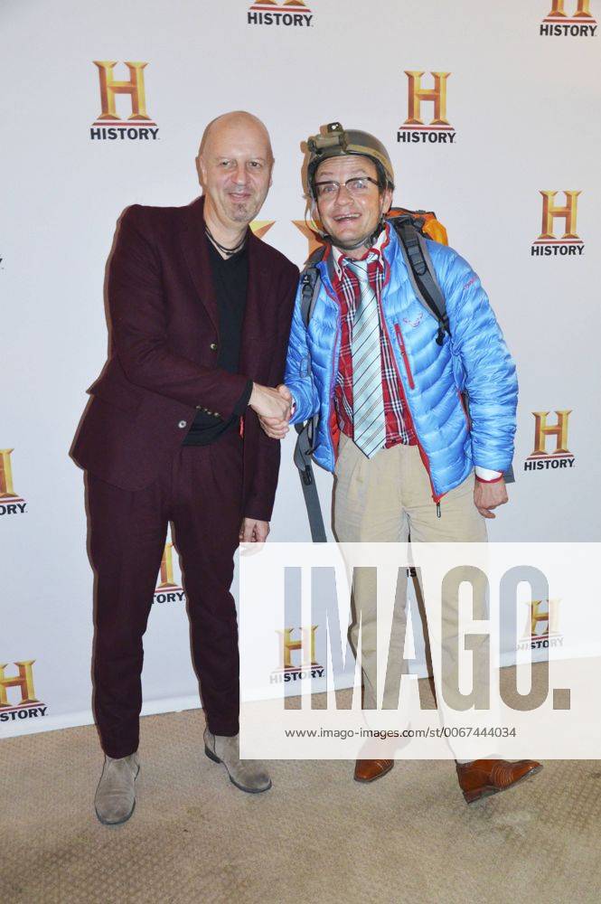 Andreas Weinek und Wigald Boning bei der Präsentation der Programmhighlights und Eigenproduktionen 2016 der TV-Sender HISTORY und A&E im Restaurants Gandl. München, 08.12.2015 Foto:xP.xSchönbergerx xFuturexImage