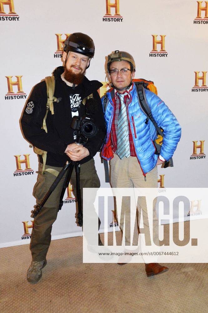 Friedrich Fritz Meinecke und Wigald Boning bei der Präsentation der Programmhighlights und Eigenproduktionen 2016 der TV-Sender HISTORY und A&E im Restaurants Gandl. München, 08.12.2015 Foto:xP.xSchönbergerx xFuturexImage