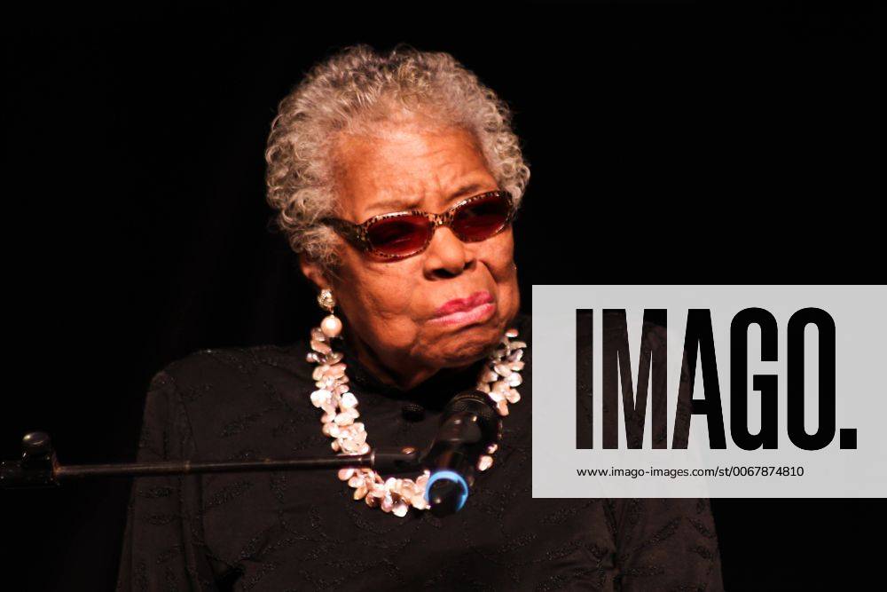 Feb 22, 2013 - Newark, Delaware, U.S. - American author and poet, Dr. MAYA ANGELOU addresses the audience at the Bob Carpenter Center in Newark Delaware. - ZUMAs12