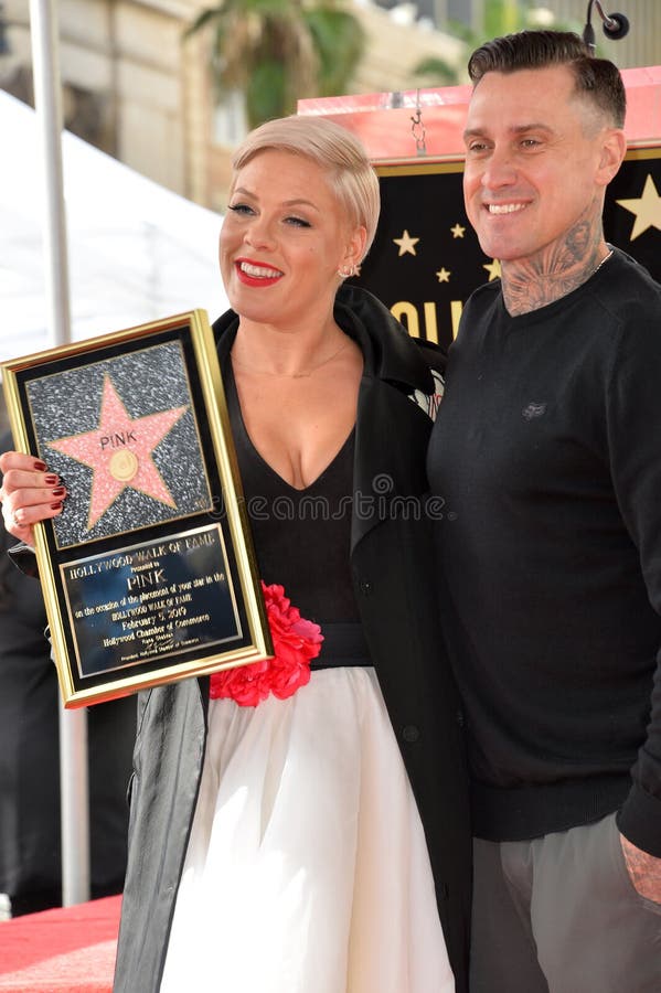 Pink & Carey Hart, LOS ANGELES, CA. February 05, 2019: Pink & Carey Hart at the Hollywood Walk of Fame Star Ceremony honoring singer Pink..Pictures: Paul Smith/Featureflash