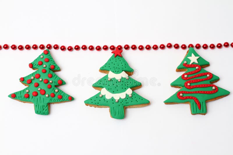 Variation of christmas cookies, Variation of christmas cookies isolated on white background