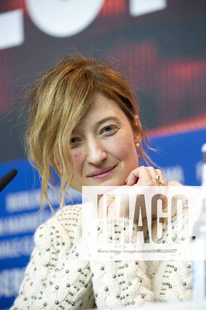 66th Berlin International Film Festival. International Film Festival of Berlin. Press conference of the jury Pictured: Alba Rohrwacher Valentino dress CamillaxMorandi