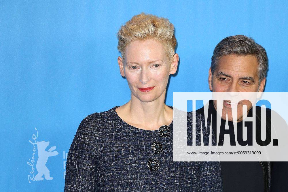 Tilda Swinton und George Clooney beim Hail, Caesar Photocall im Rahmen der 66. Internationale Filmfestspiele Berlin Berlinale am 11.02.2016 in Berlin Berlinale 2016- Hail, Caesar Photocall