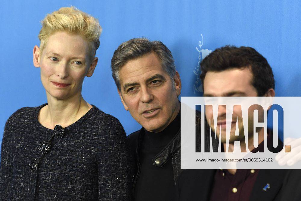 Schauspielerin Tilda Swinton, Schauspieler George Clooney und Schauspieler Alden Ehrenreich während des Photocalls zum Film -Hail, Caesar anlässlich der 66. Internationalen Filmfestspiele Berlin 66. Internationale Filmfestspiele in Berlin IFB2016
