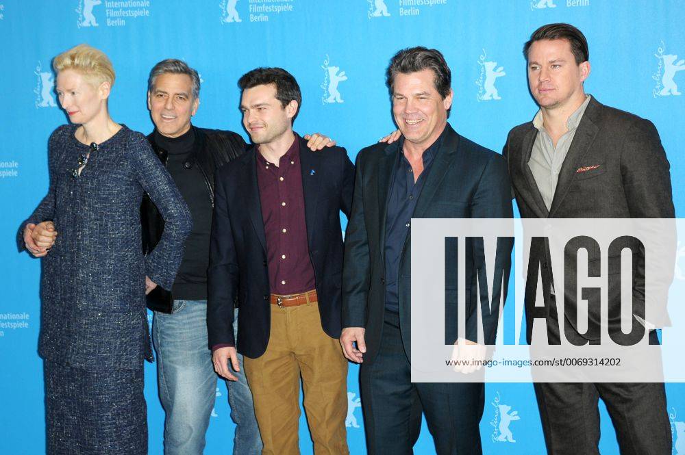 Thomas Bohlen Starface 2016-02-11 Berlin Allemagne 6th Berlinale. Berlin International Film Festival. Photocall du film Hail Cesar! . Clooney, George; Swinton, Tilda; Brolin, Josh; Tatum, Channing; Ehrenreich, Alden