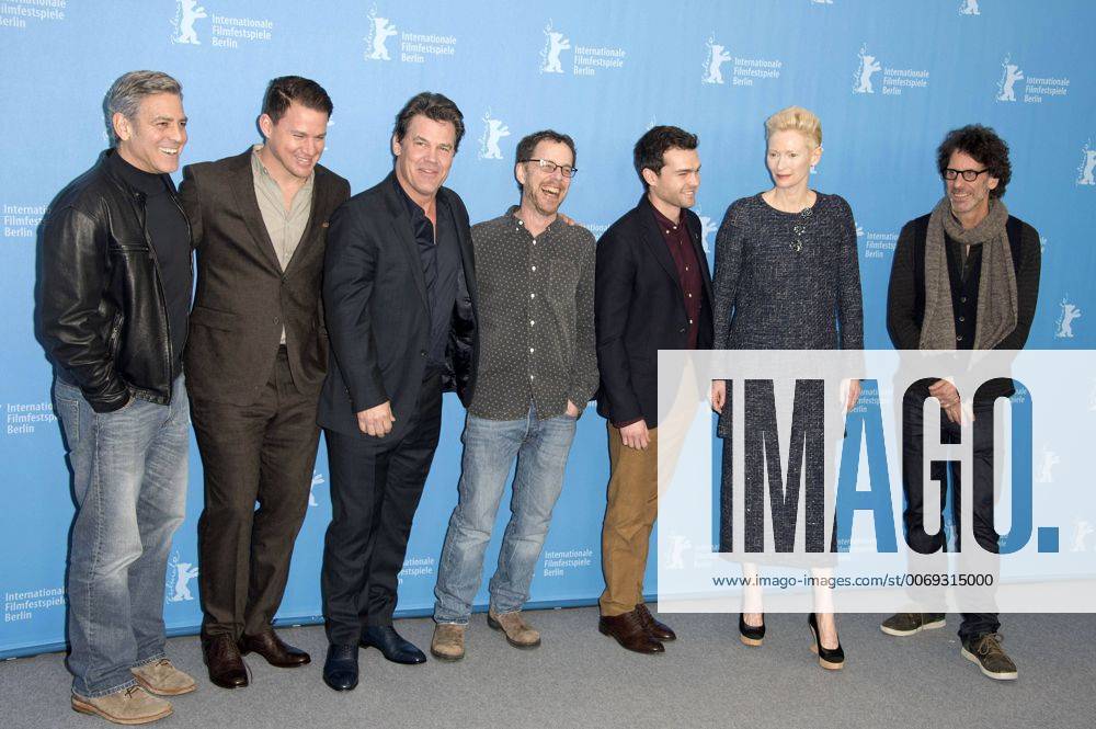 George Clooney, Channing Tatum, Josh Brolin, Ethan Coen, Alden Ehrenreich, Tilda Swinton and Joel Coen during the Hail Caesar! photocall at the 66th Berlin International Film Festival Berlinale 2016 on February 11, 2016 in Berlin, Germany. Foto:xFredericx xFuturexImage