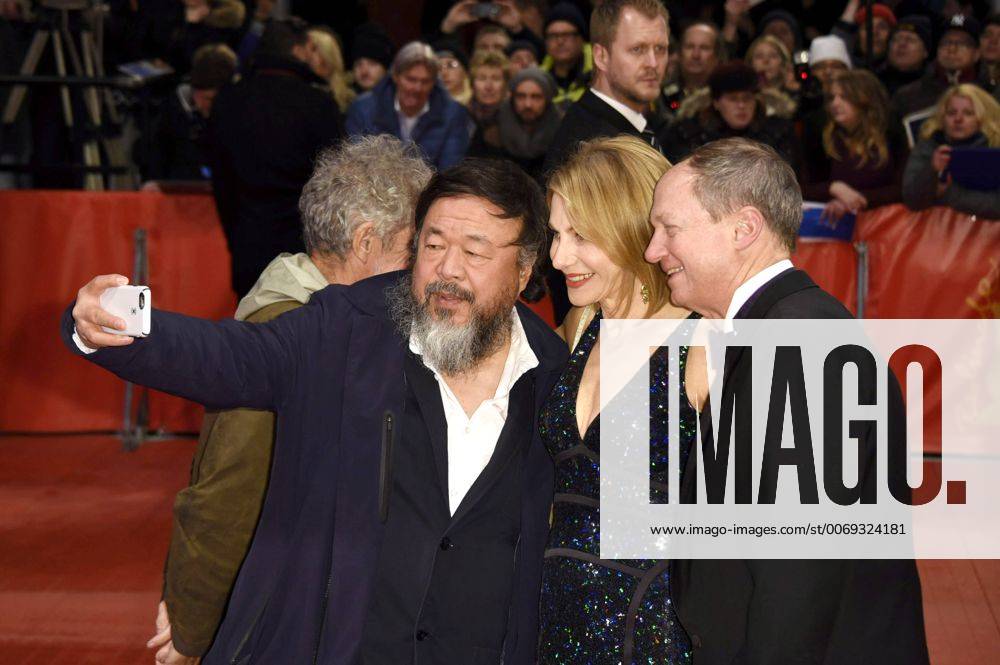 Ai Weiwei, John B. Emerson and wife Kimberly Emerson attending the Hail Caesar! premiere at the 66th Berlin International Film Festival Berlinale 2016 at Berlinale Palast on February 11, 2016 in Berlin, Germany. Foto:xFredericx xFuturexImage