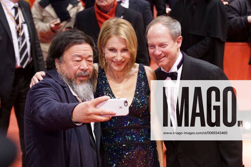 Ai Weiwei, John B. Emerson and wife Kimberly Emerson attending the Hail Caesar! premiere at the 66th Berlin International Film Festival Berlinale 2016 at Berlinale Palast on February 11, 2016 in Berlin, Germany. Foto:xT.xBartillax xFuturexImage