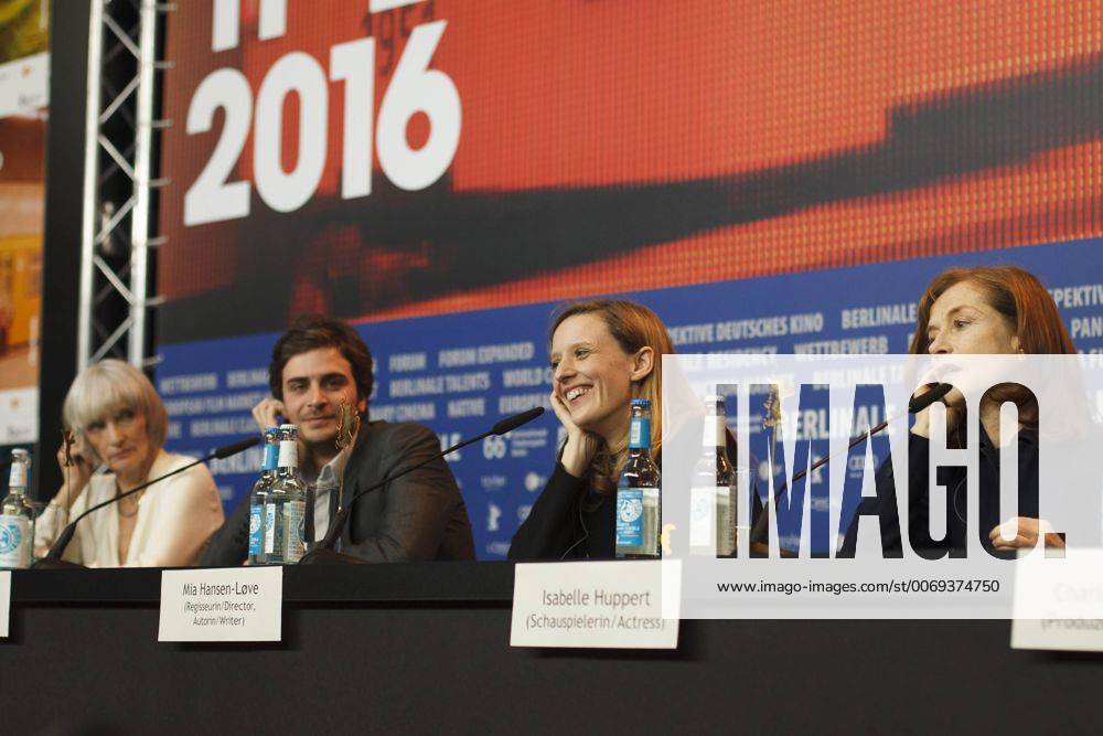 Feb. 13, 2016 - Berlin, Germany - Press Call and Press Conference of the movie L Avenir , Things to come ..Mia Hansen-LÃƒÂ¸ve,Isabelle Huppert,Roman Kolinka,Edith Scob,Charles Gillibert Berlin Germany - ZUMAn230