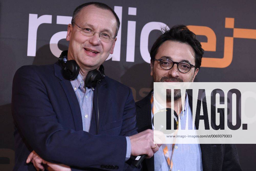 Moderator Knut Elstermann mit Regisseur Mohamed Ben Attia beim RadioEins Berlinale-Nighttalk am Rande der 66. Internationalen Filmfestspiele Berlin 66. Internationale Filmfestspiele in Berlin IFB2016