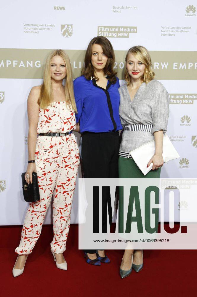 Jennifer Ulrich, Anja Knauer and Anna Maria Mühe at the NRW Reception 2016 during the 66th Berlin International Film Festival Berlinale 2016 at Landesvertretung Nordrhein-Westfalen on February 14, 2016 in Berlin, Germany. Foto:xD.xBedrosianx xFuturexImage